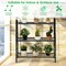 Black 3 Tier Metal Plant Stand Flower Rack Indoor Outdoor Space-Saving Shelf